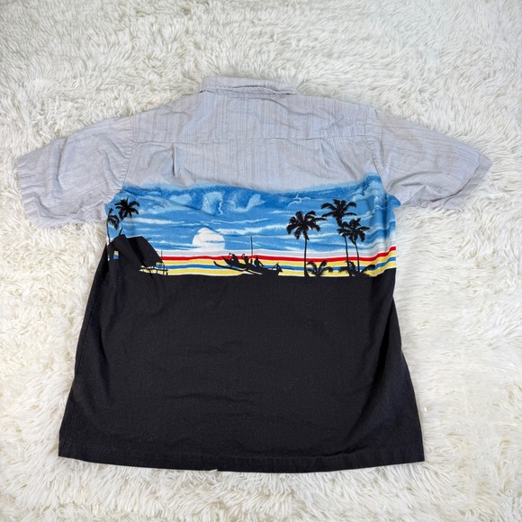 Vintage Kolekole Hawaiian Shirt Mens Palm Tree Beach Scene Button Up Size Small - Picture 2 of 10